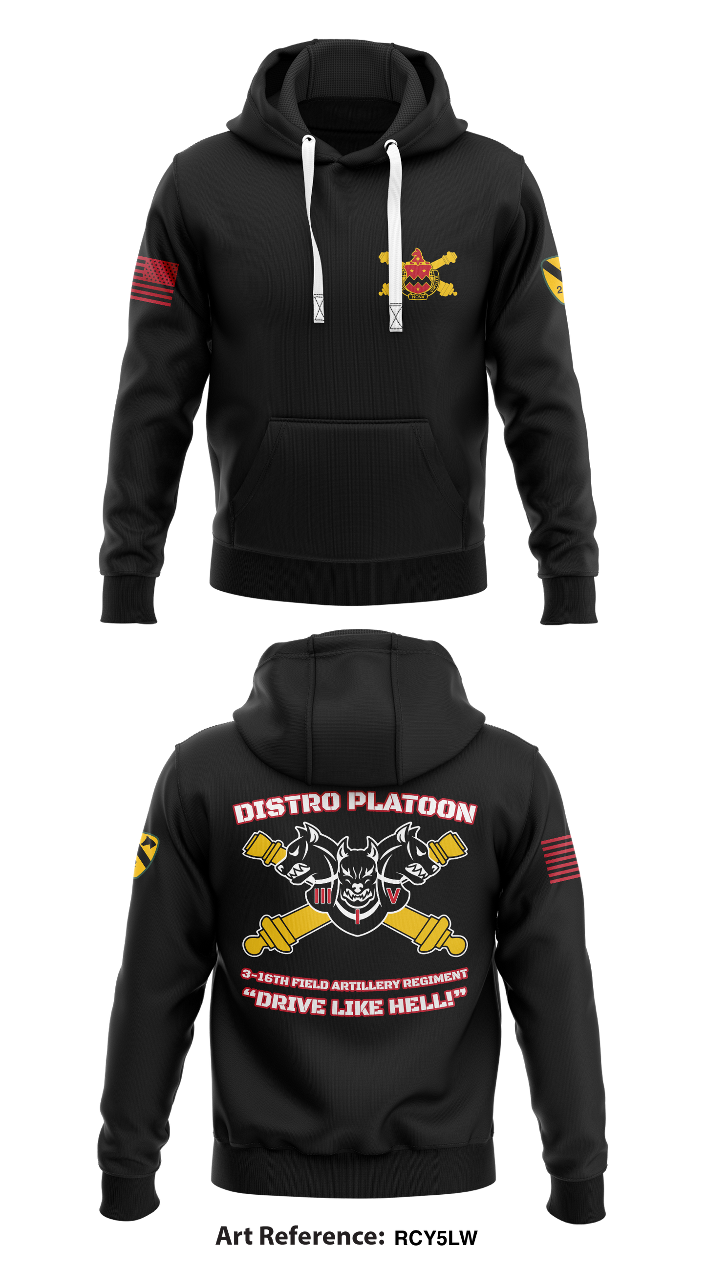 Distro Platoon, F FSC, 3-16th FAR, 2/1 CAV Store 1  Core Men's Hooded Performance Sweatshirt - rCY5LW