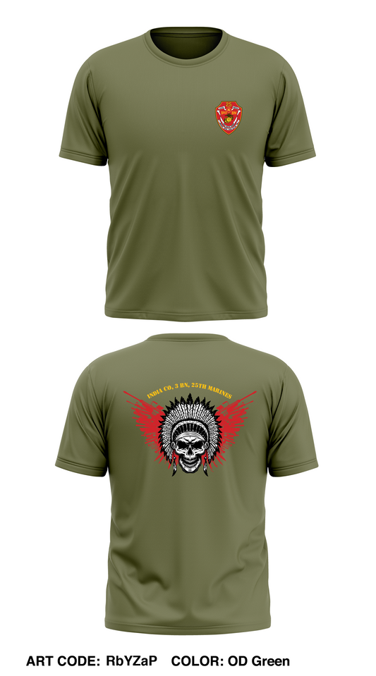 India Co, 3 BN, 25th Marines Store 1 Core Men's SS Performance Tee - RbYZaP