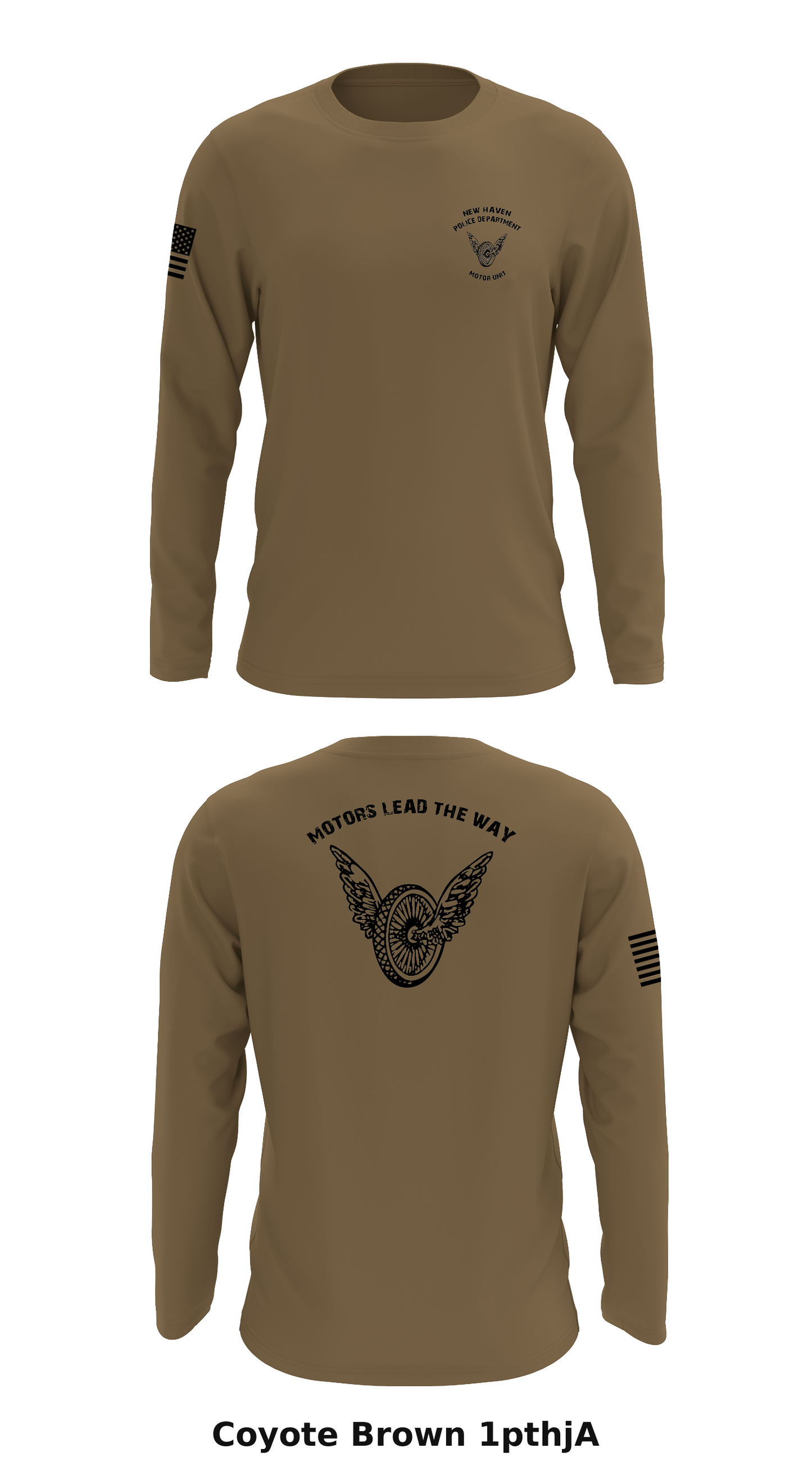 New Haven Police Motor Unit Store 1 Core Men's LS Performance Tee - 1pthjA