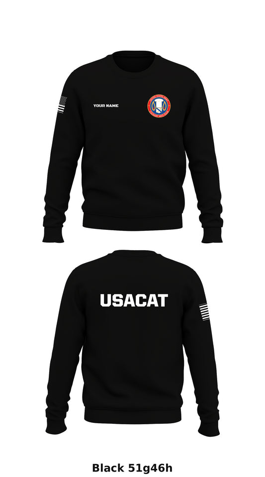 USACAT Store 1 Core Men's Crewneck Performance Sweatshirt - 51g46h