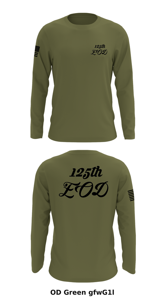125th EOD Store 1 Core Men's LS Performance Tee - gfwG1l