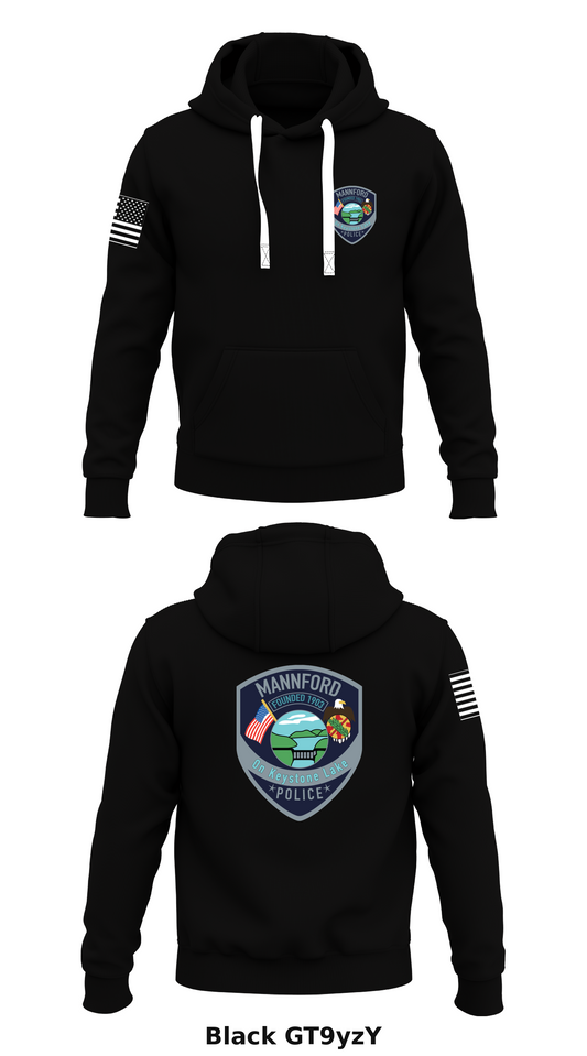 Mannford Police Department  Store 1  Core Men's Hooded Performance Sweatshirt - GT9yzY