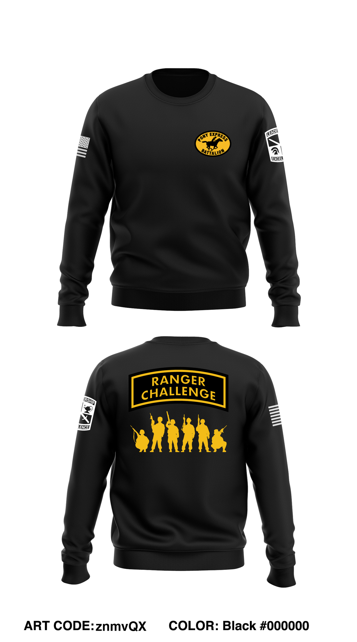 ROTC Pony Express Battalion  Store 1 Core Men's Crewneck Performance Sweatshirt - znmvQX