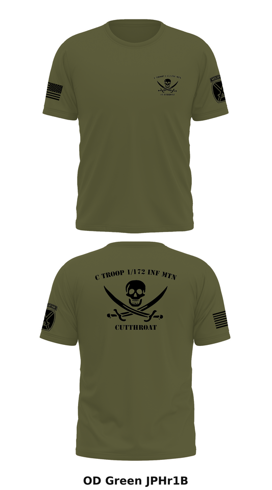 C Troop 1/172 Inf Mtn Store 1 Core Men's SS Performance Tee - JPHr1B
