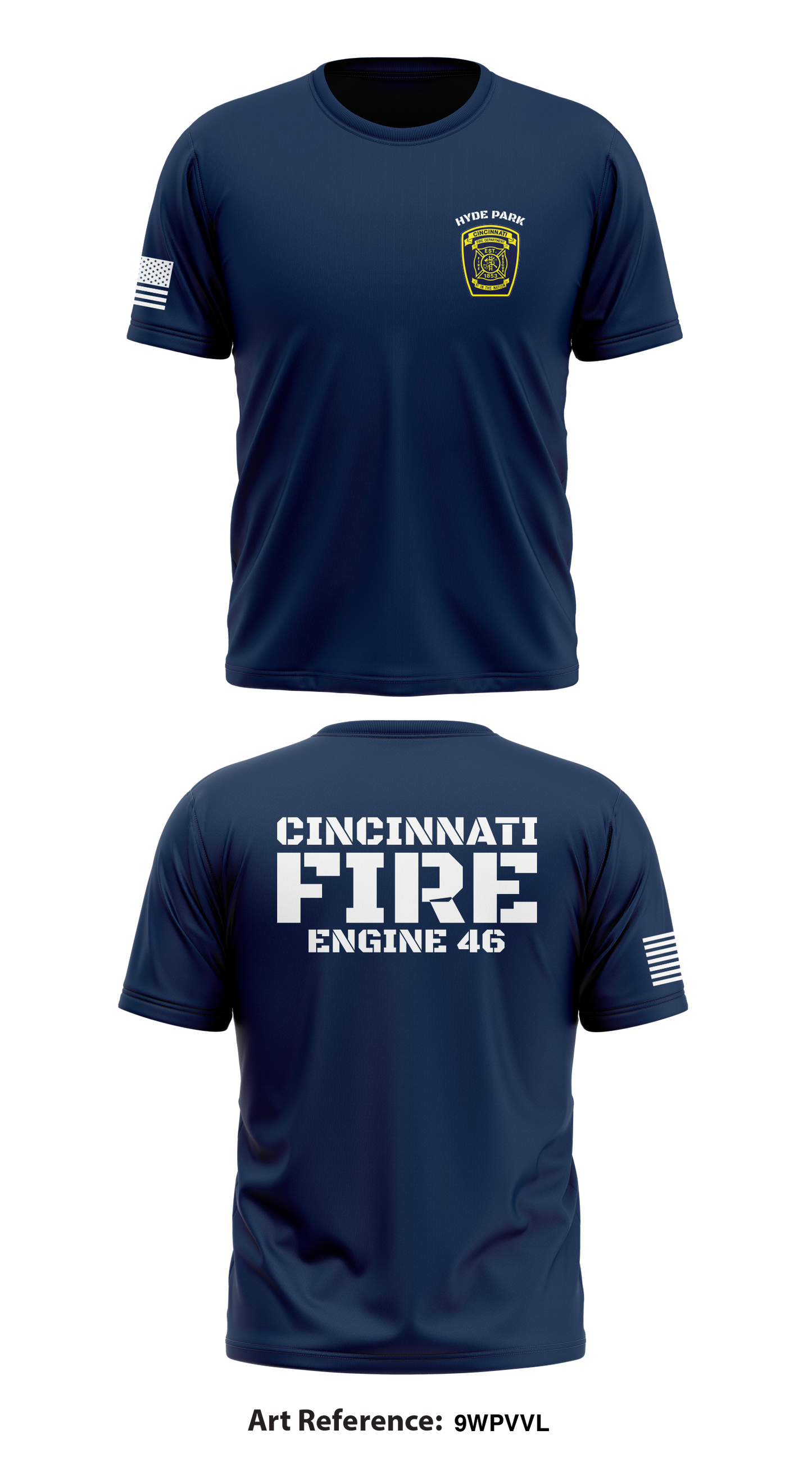 Cincinnati Fire Department Store 1 Core Men's SS Performance Tee - 9WpVVL