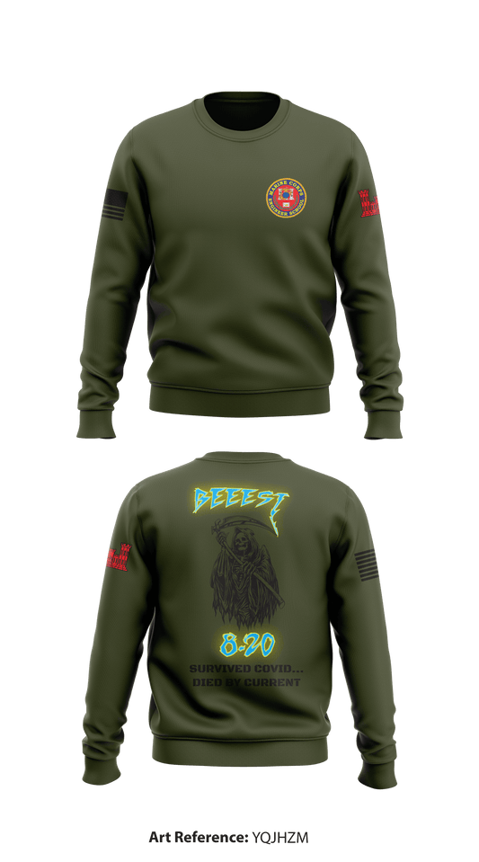 Marine Corps Engineer School Store 1 Core Men's Crewneck Performance Sweatshirt - YqjhZM