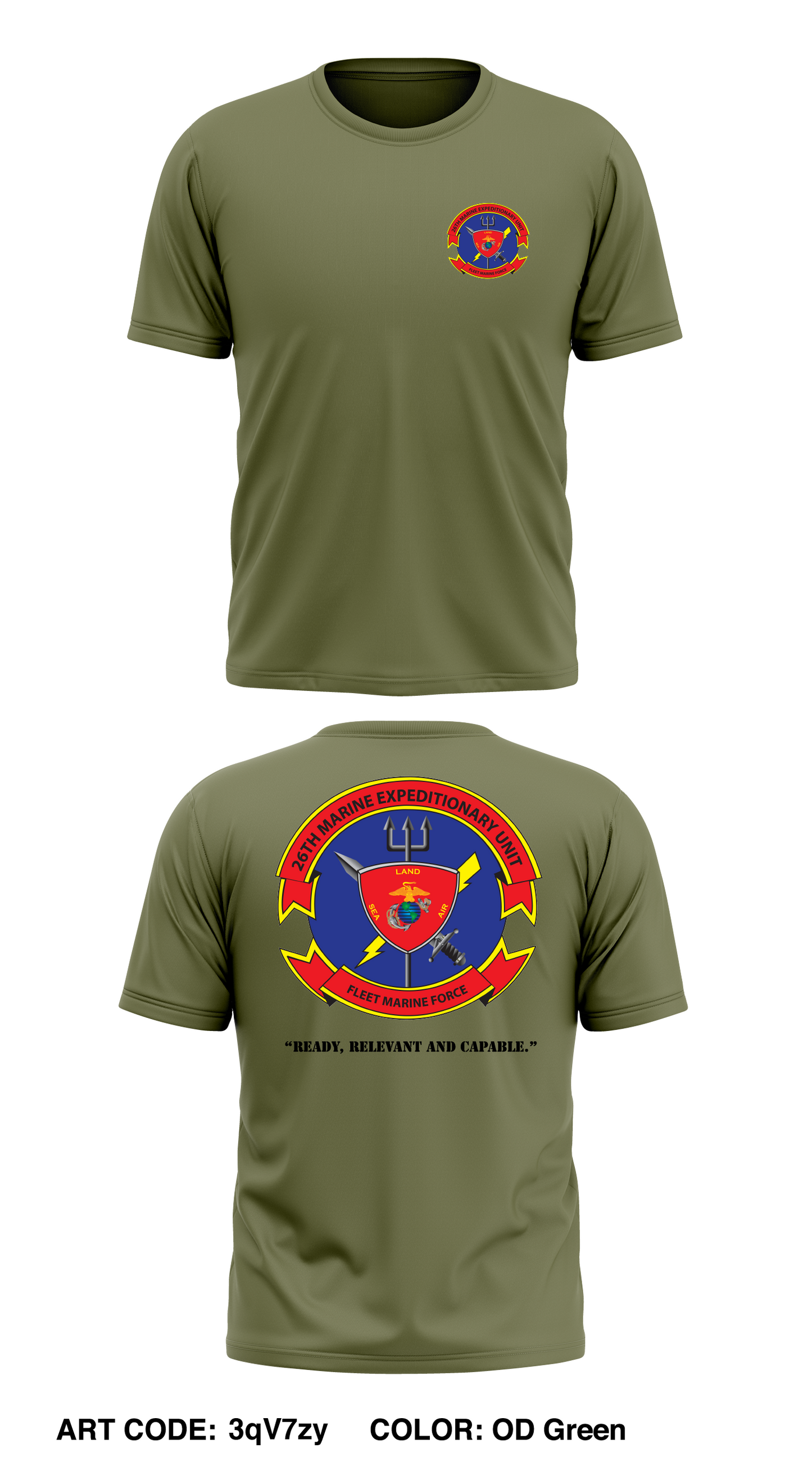 26TH MEU Store 1 Core Men's SS Performance Tee - 3qV7zy