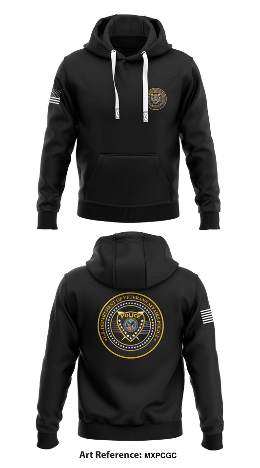 VA Central Ohio Healthcare System Police Departemnt Store 1  Core Men's Hooded Performance Sweatshirt - MxPCGC