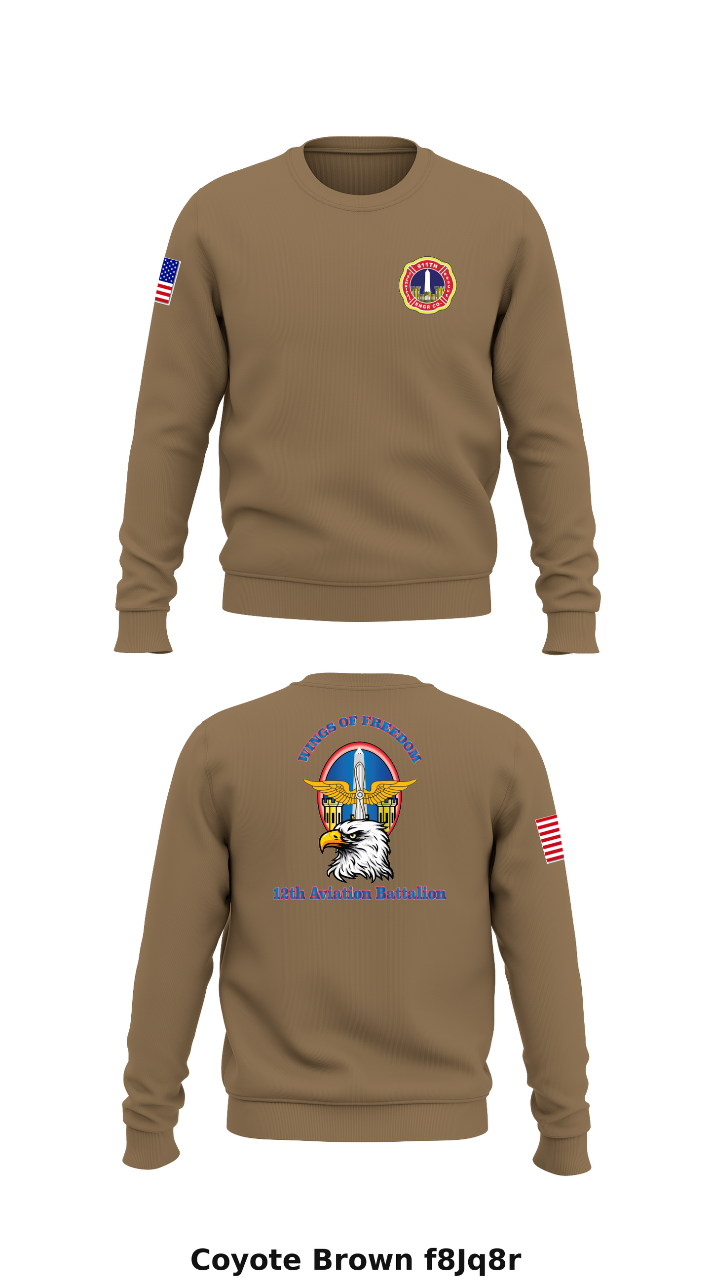 12th Aviation Battalion Store 1 Core Men's Crewneck Performance Sweatshirt - f8Jq8r