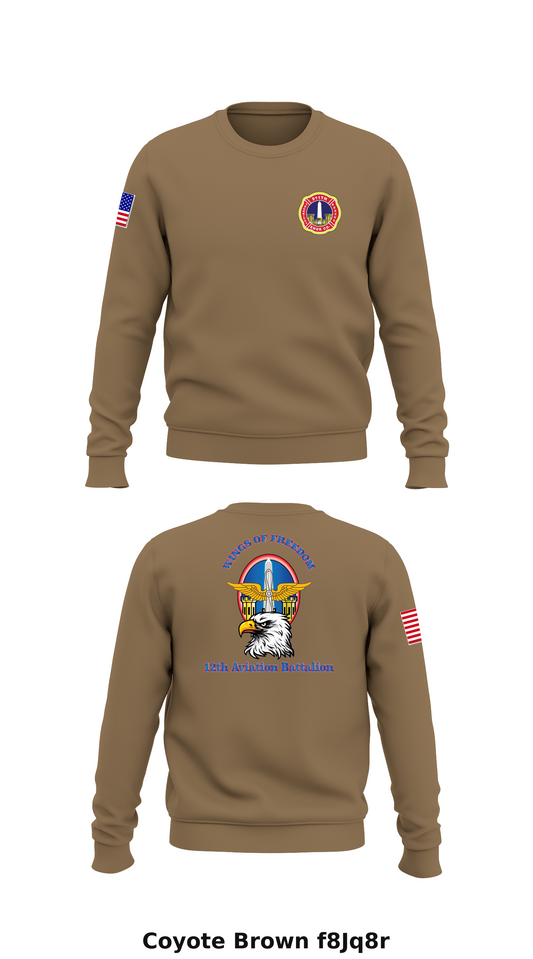 12th Aviation Battalion Store 1 Core Men's Crewneck Performance Sweatshirt - f8Jq8r