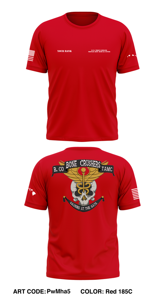 CUSTOM - B Co, Troop Command, Tripler Army Medical Center Store 1  Core Men's SS Performance Tee - PwMha5
