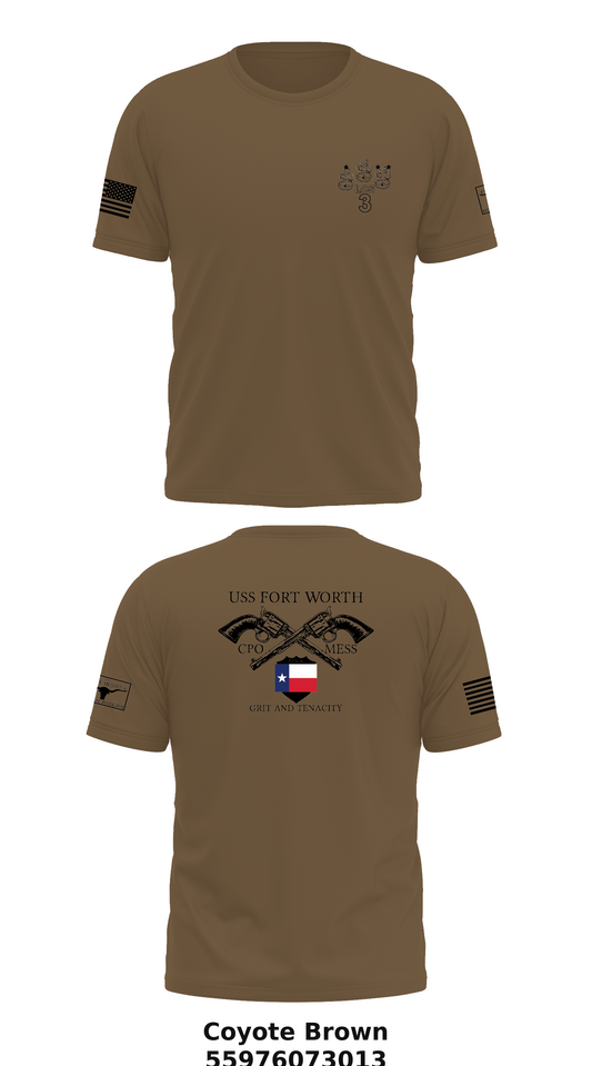 Uss Fort Worth CPO Mess  Store 1 Core Men's SS Performance Tee - 55976073013