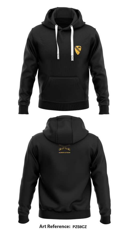 1ABCT, 1st Cavalry Division “IRONHORSE” Core Men's Hooded Performance Sweatshirt - PZs9Cz