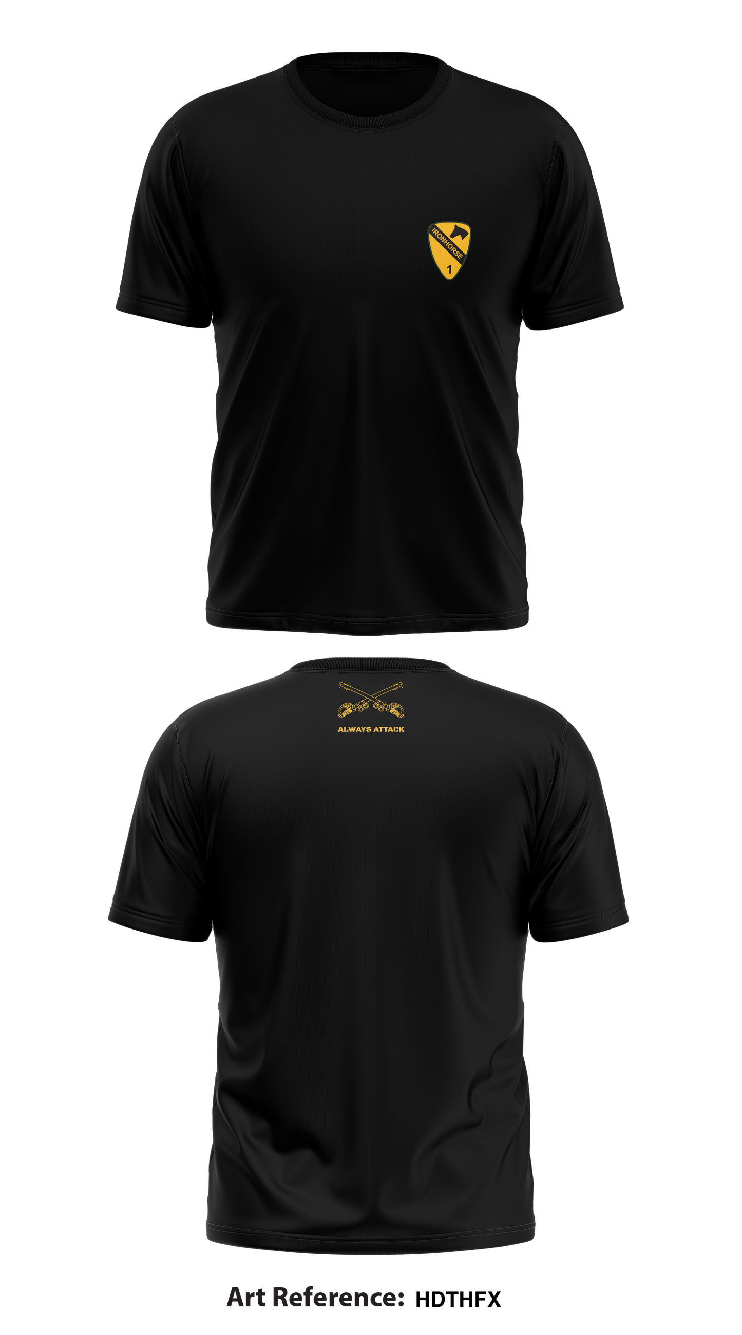 1ABCT, 1st Cavalry Division “IRONHORSE” Core Men's SS Performance Tee - hdthFX