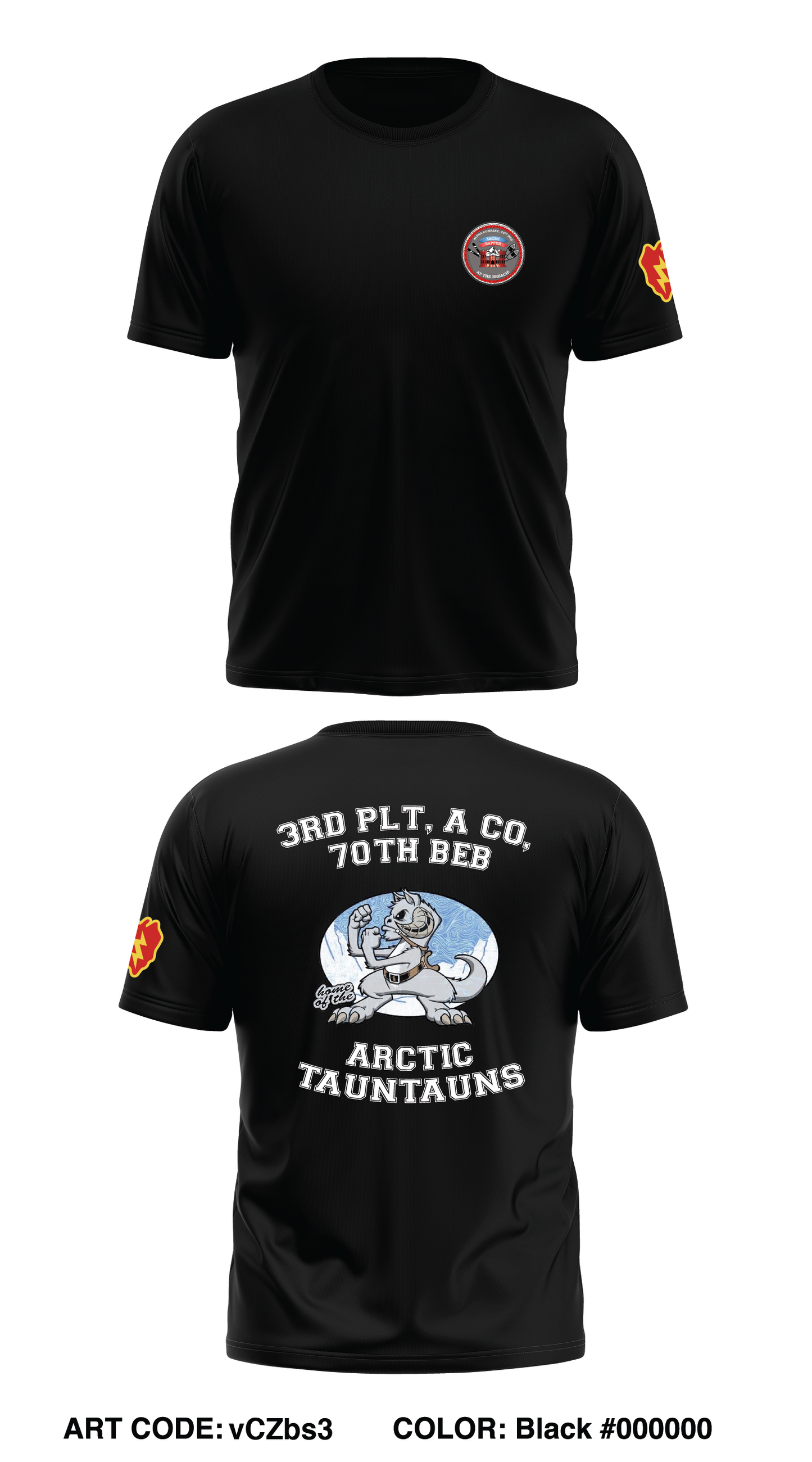 3rd PLT A Co 70th BEB Store 1 Core Men's SS Performance Tee - vCZbs3