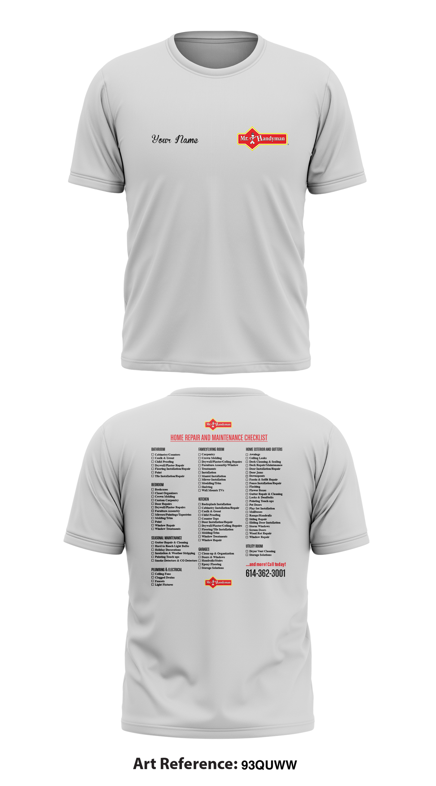 Mr. Handyman of Westerville and Delaware County Store 1 Core Men's SS Performance Tee - 93qUWw