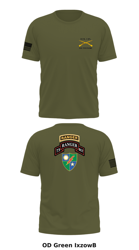 B Co, 3 BN, 1st INF Store 1 Core Men's SS Performance Tee - IxzowB