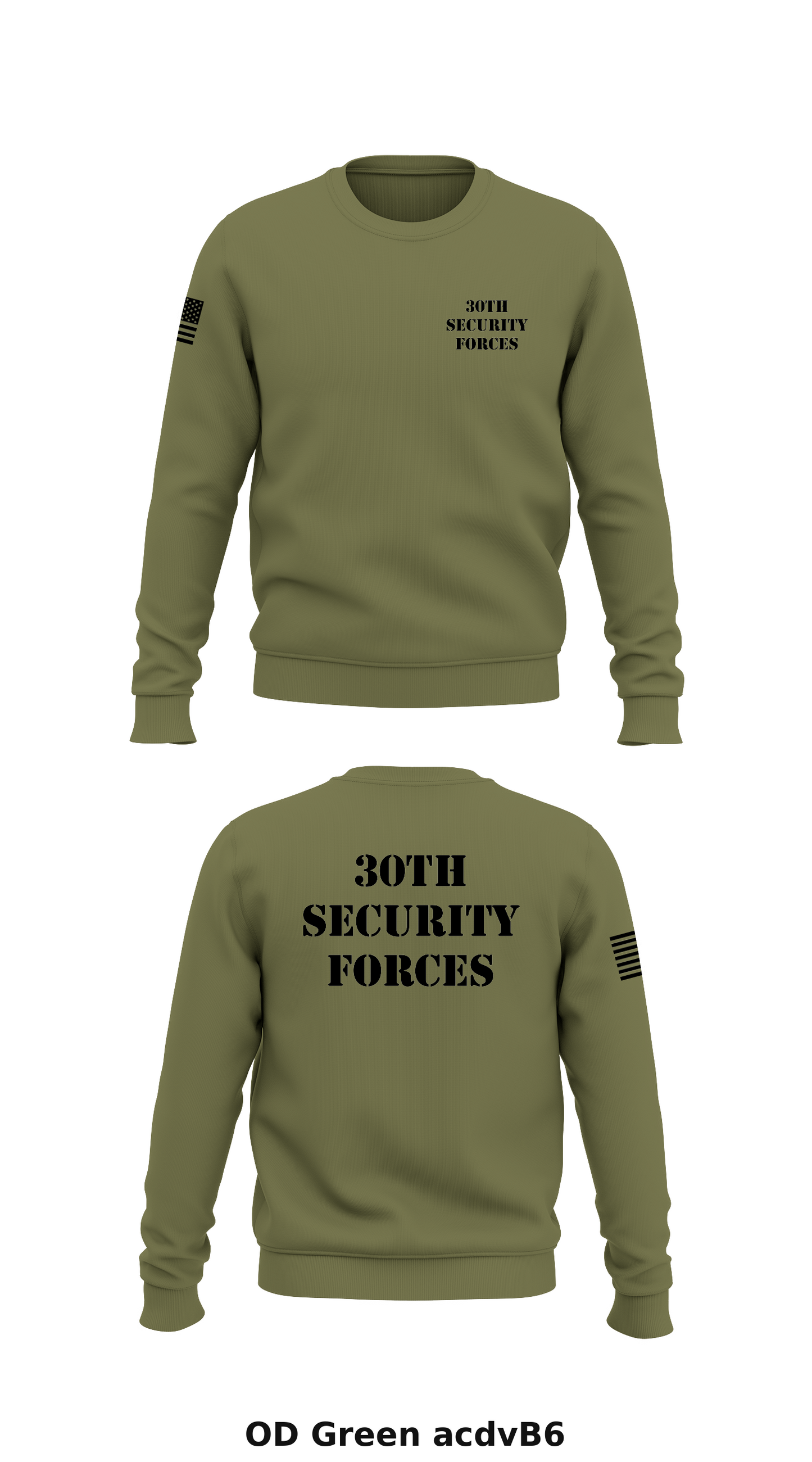 30th Security Forces Store 1 Core Men's Crewneck Performance Sweatshirt - acdvB6