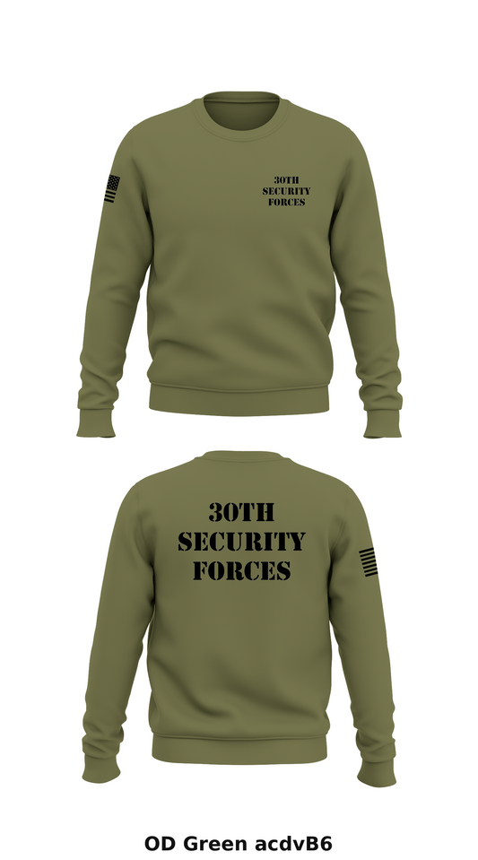 30th Security Forces Store 1 Core Men's Crewneck Performance Sweatshirt - acdvB6