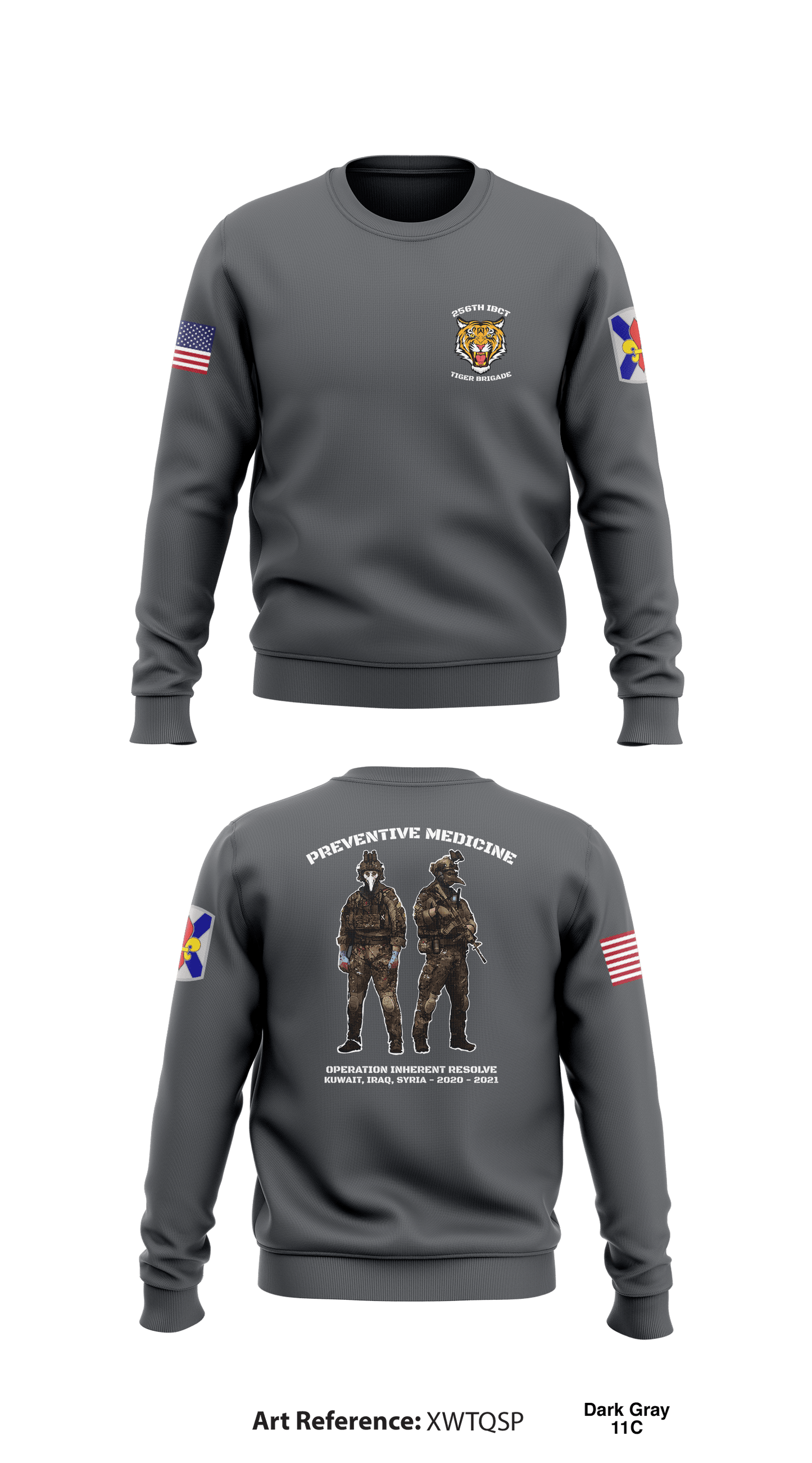 HHC 256th IBCT Store 1 Core Men's Crewneck Performance Sweatshirt - XWtQSp