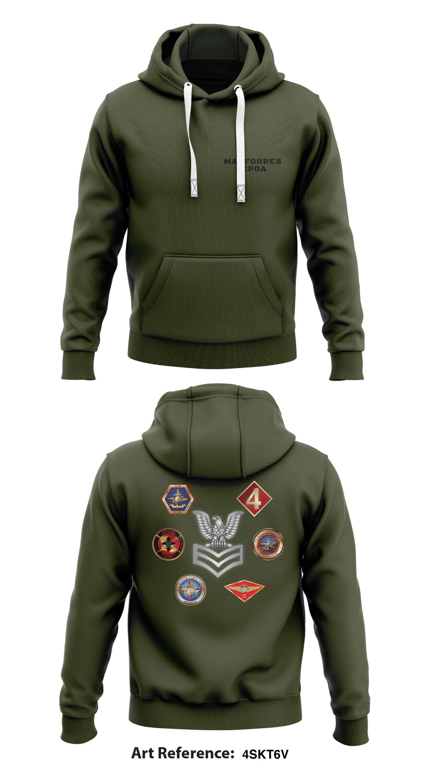 MARFORRES FCPOA Store 1  Core Men's Hooded Performance Sweatshirt - 4Skt6V