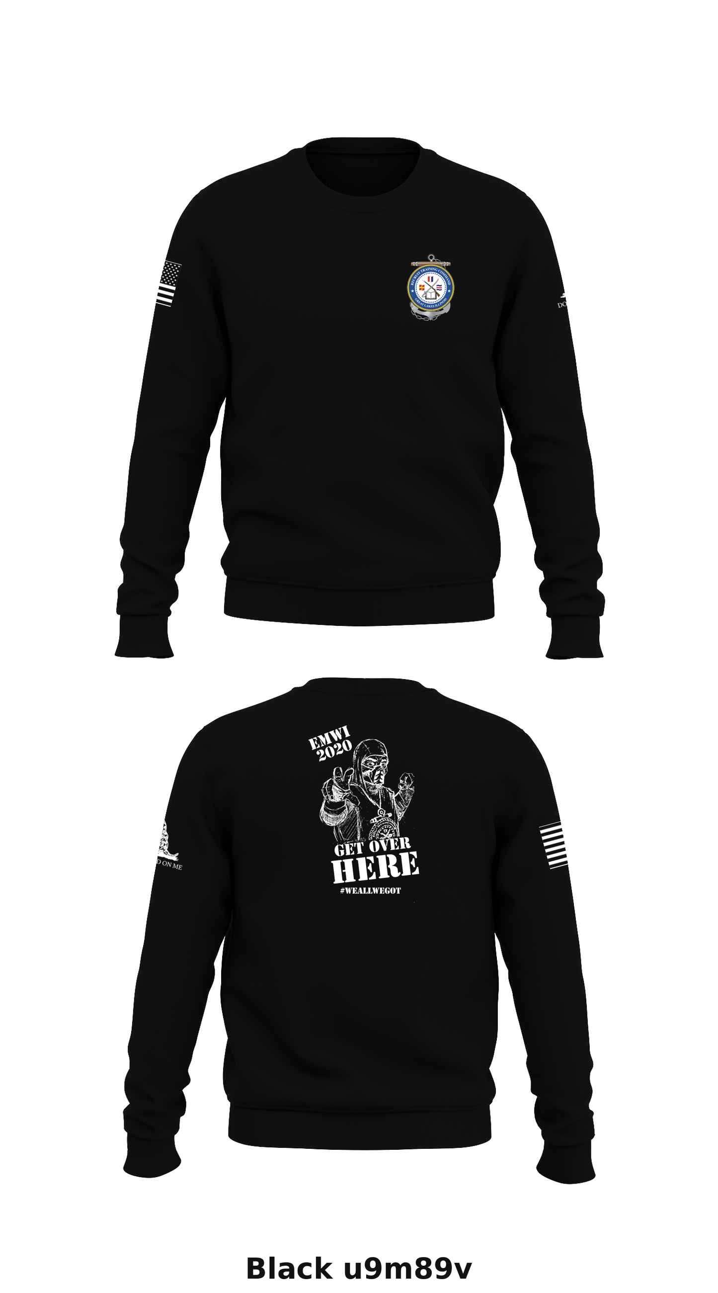 RTC (Recruit Training Command) Store 1 Core Men's Crewneck Performance Sweatshirt - u9m89v