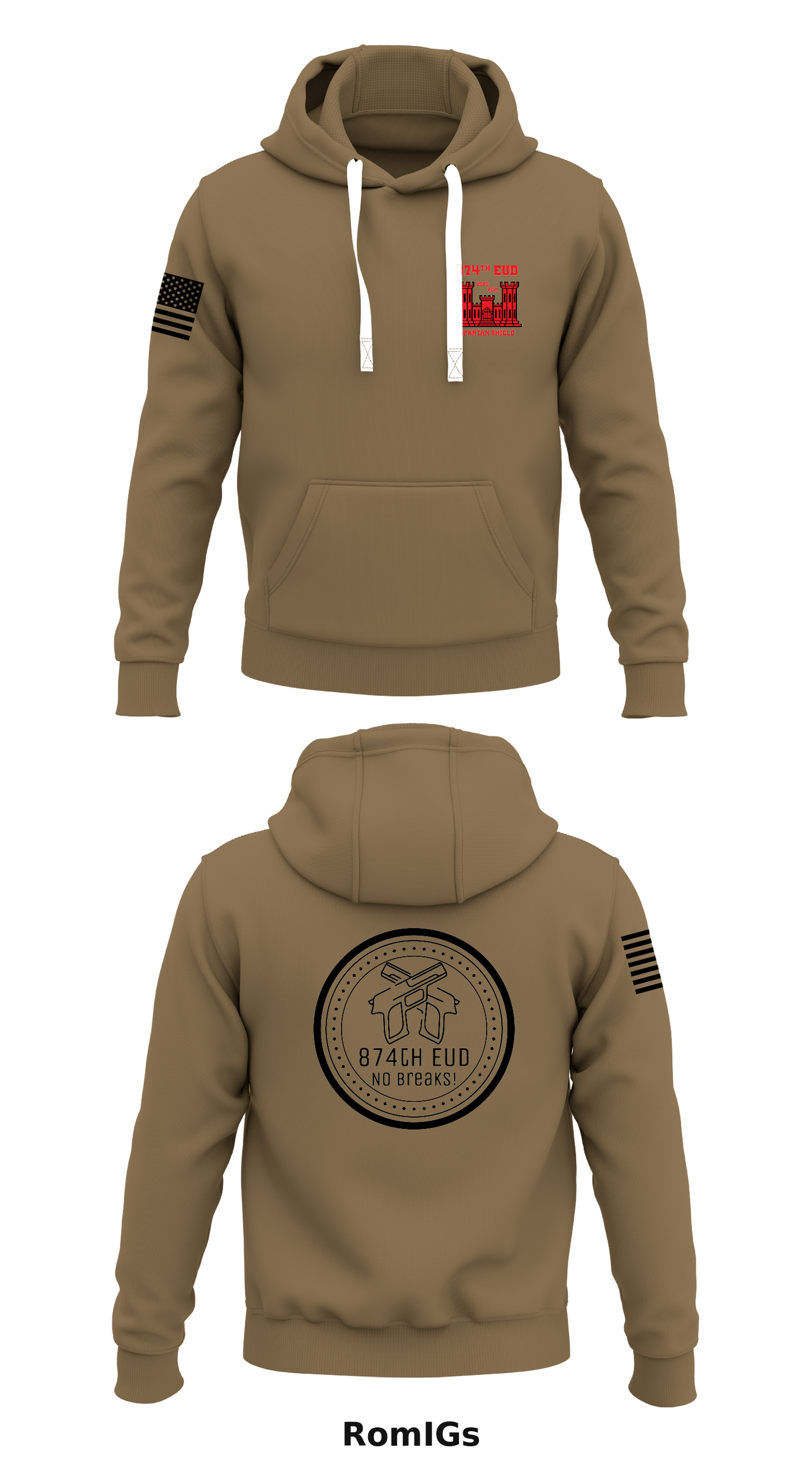 874th EUD Store 1  Core Men's Hooded Performance Sweatshirt - RomIGs