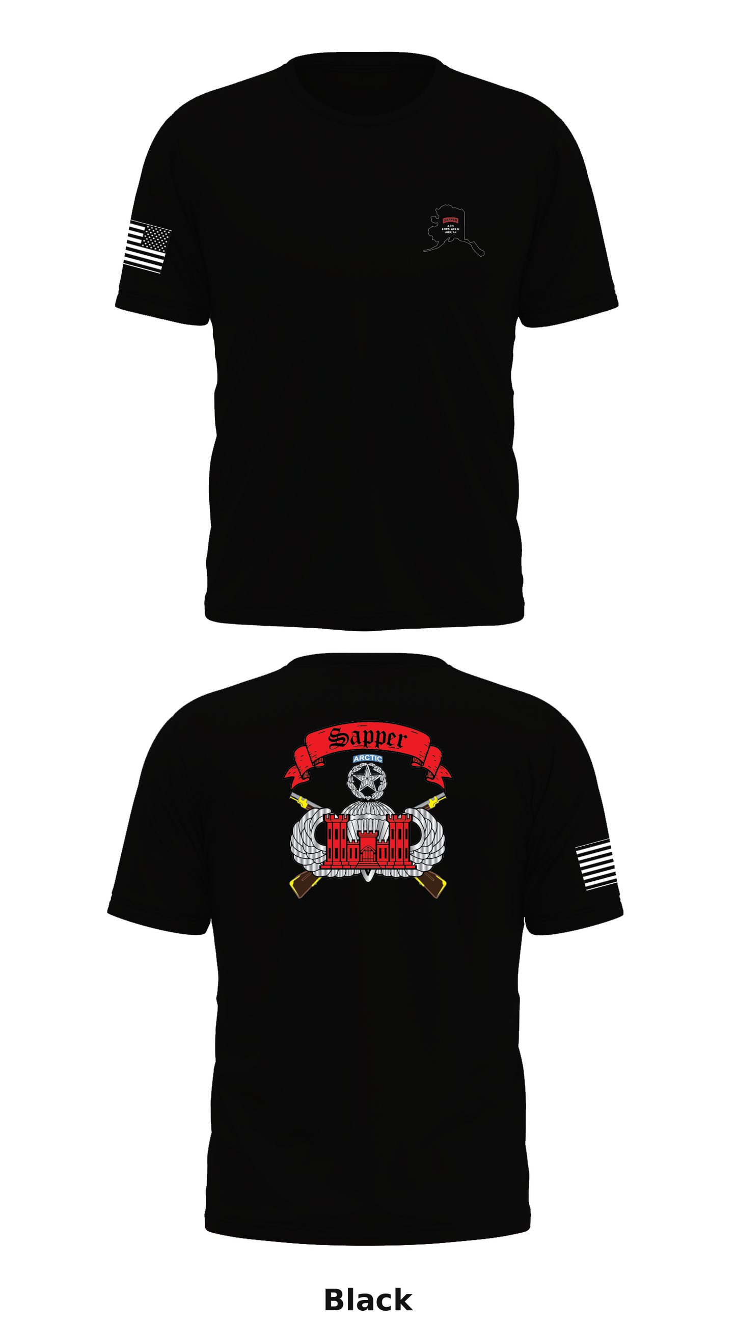 Sapper Company, 6th BEB, 4-25 IBCT (ABN) Store 1 Core Men's SS Performance Tee - 88565510515