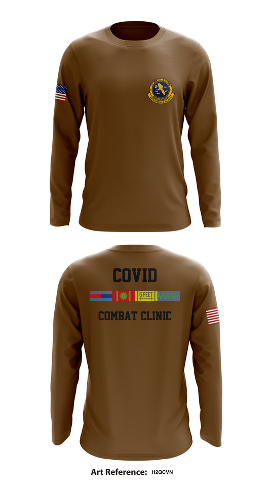 COVID Combat Clinic Store 1 Core Men's LS Performance Tee - H2QCvN