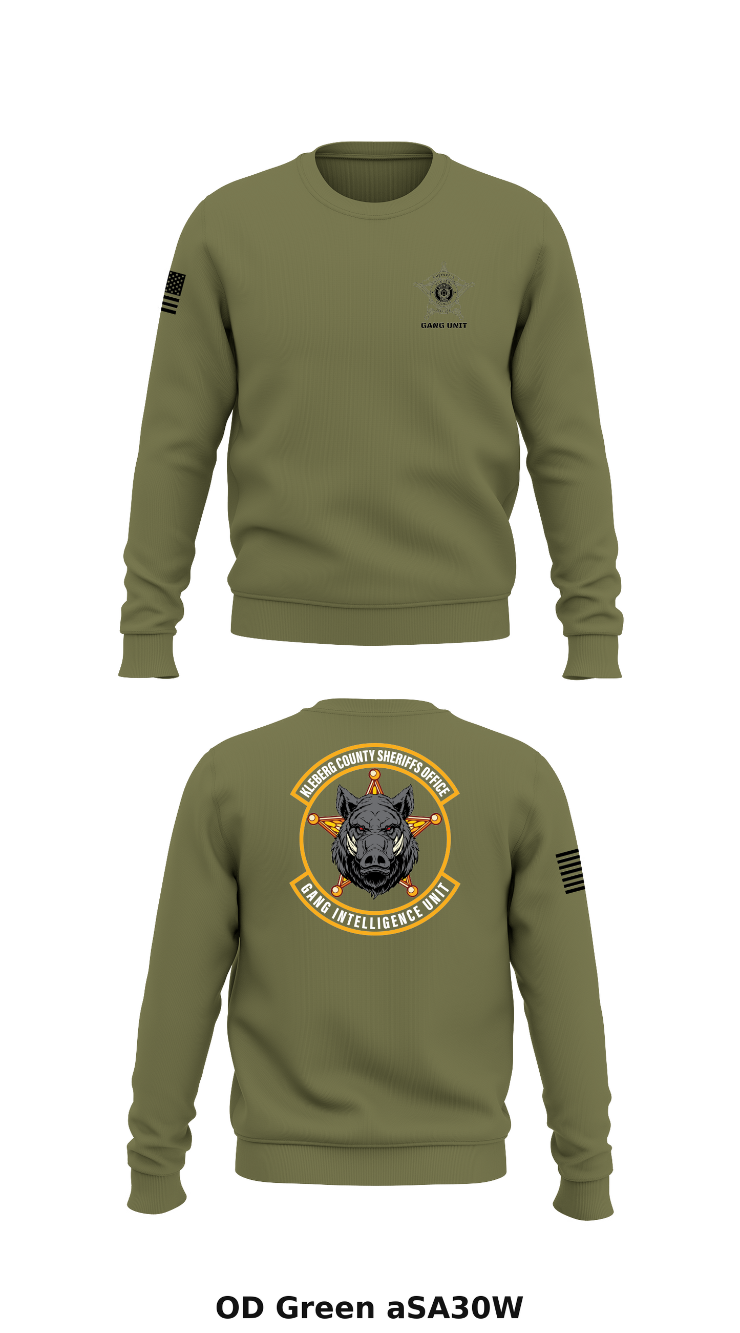 Gang intelligence  Store 1 Core Men's Crewneck Performance Sweatshirt - aSA30W