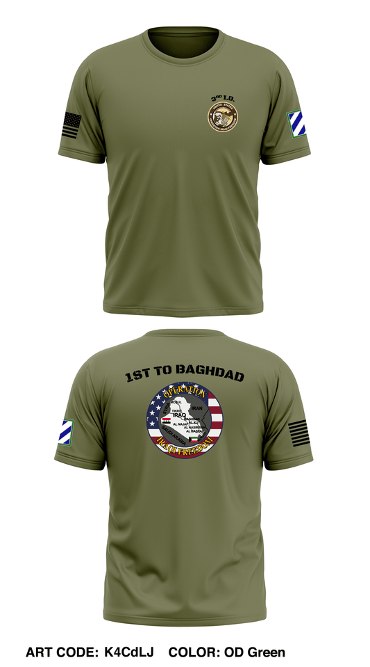 3rd I.D. Store 1 Core Men's SS Performance Tee - K4CdLJ