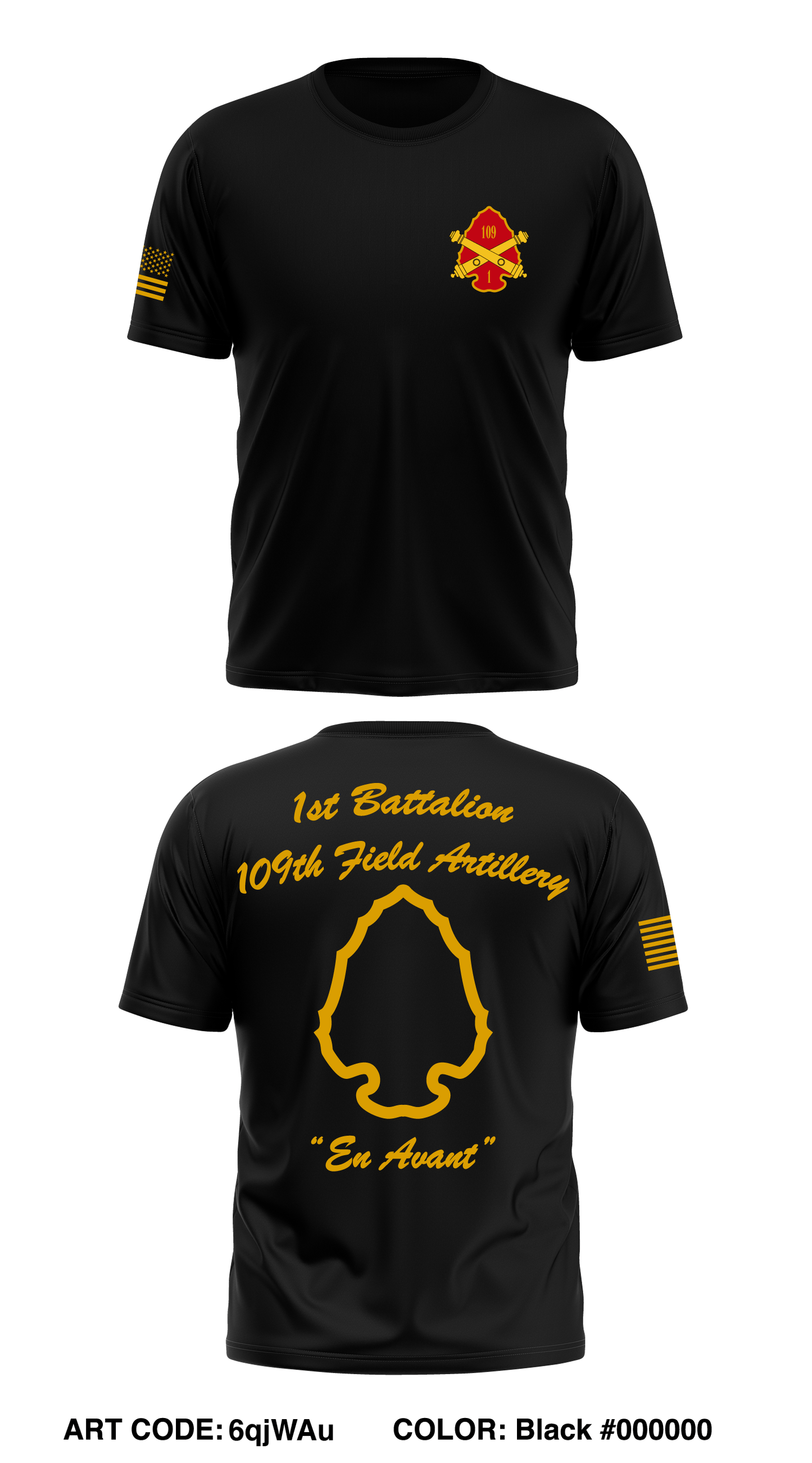 1BN 109th FA Store 1 Core Men's SS Performance Tee - 6qjWAu