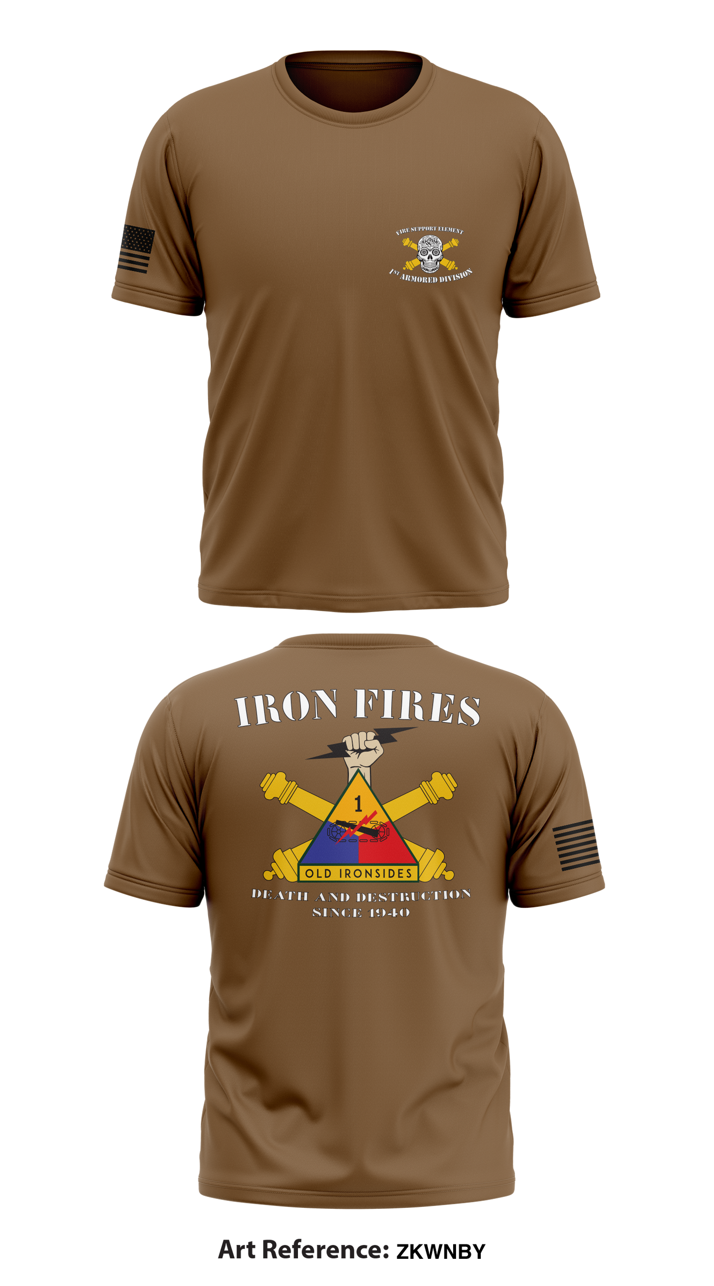 1st Armored Division Fire Support Element Store 1 Core Men's SS Performance Tee - ZKwNbY