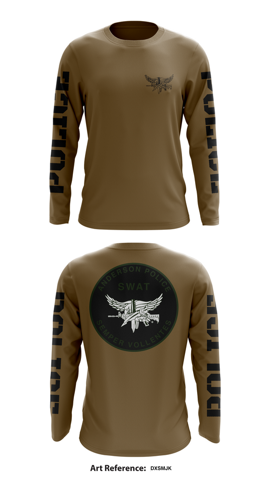 Anderson City SWAT Store 1 Core Men's LS Performance Tee - DXsmJK