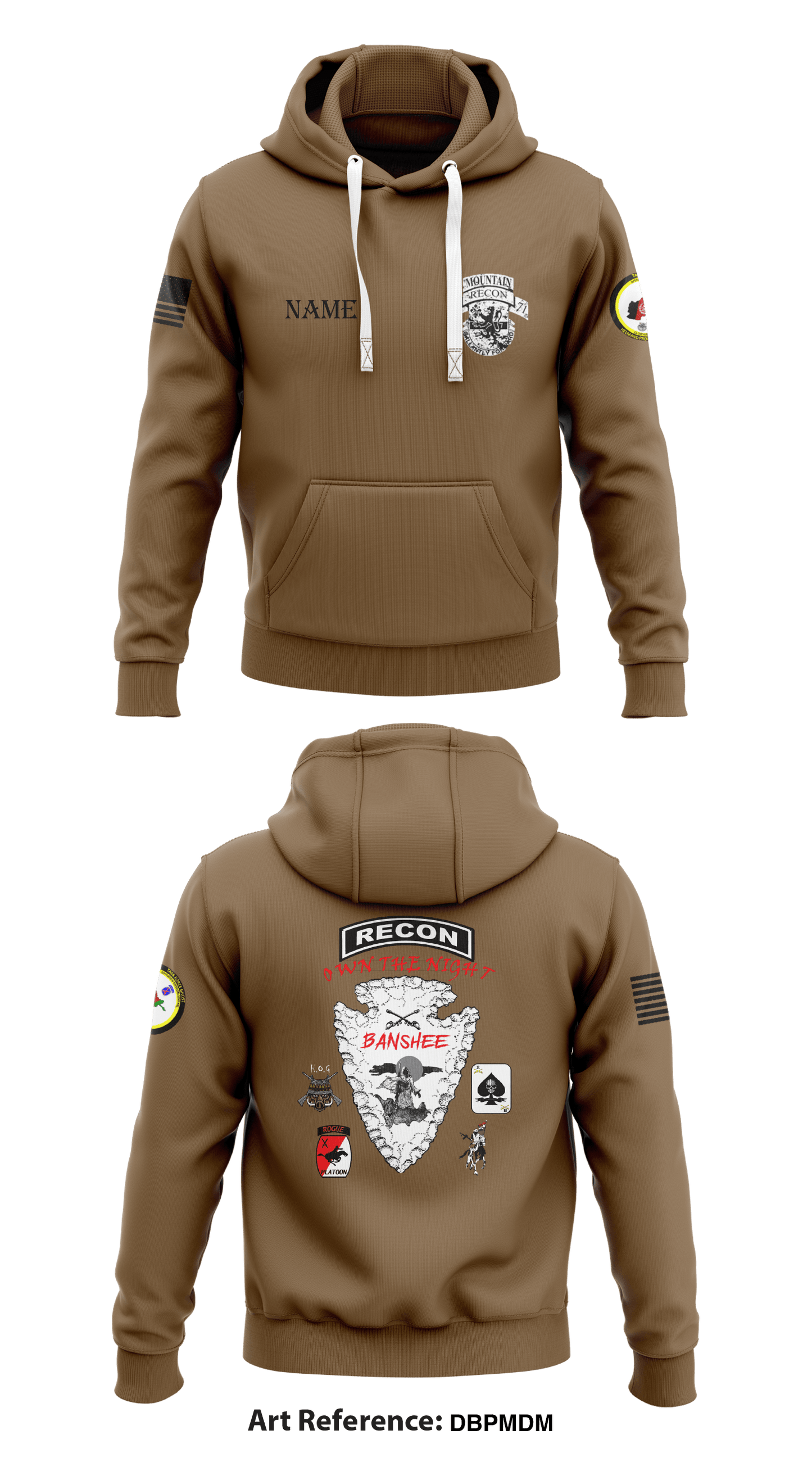 Banshee Troop, 3-71 Cavalry Store 1  Core Men's Hooded Performance Sweatshirt - dbPMDM