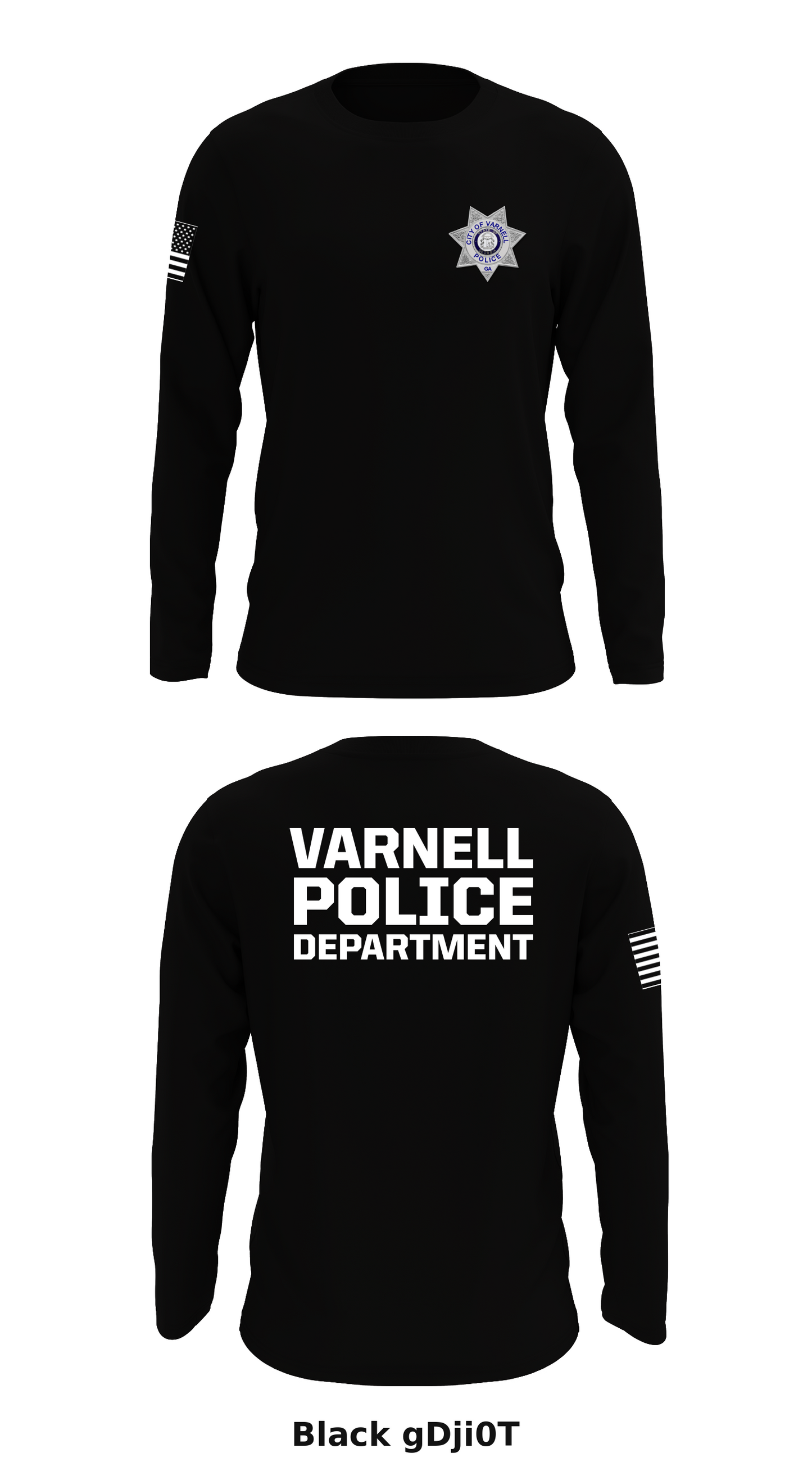 Varnell Police Department Store 1 Core Men's LS Performance Tee - gDji0T