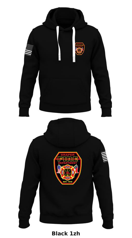 Draper Fire Dept Store 1  Core Men's Hooded Performance Sweatshirt - 1zh