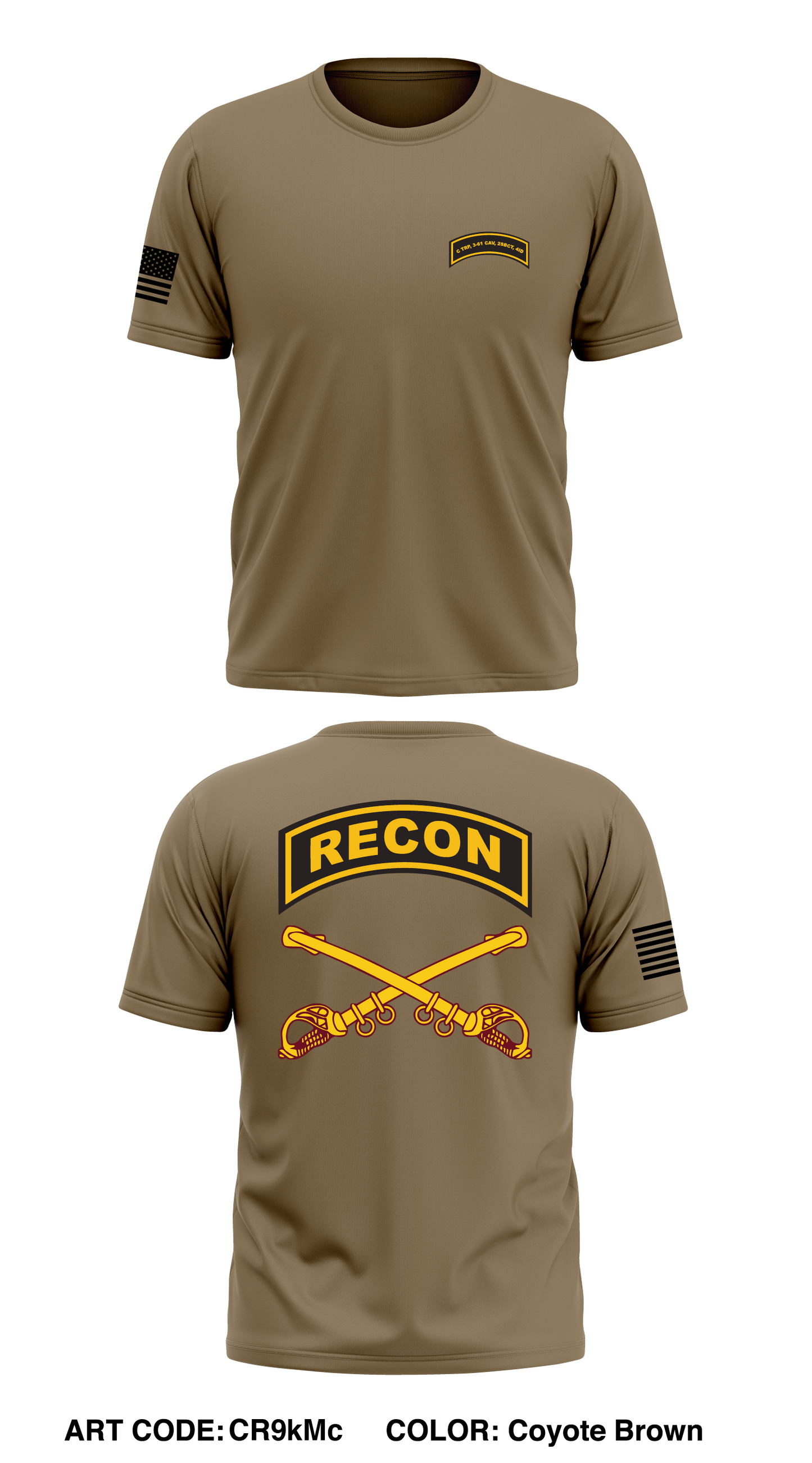 C TRP, 3-61 CAB, 2SBCT, 4ID Store 1 Core Men's SS Performance Tee - CR9kMc