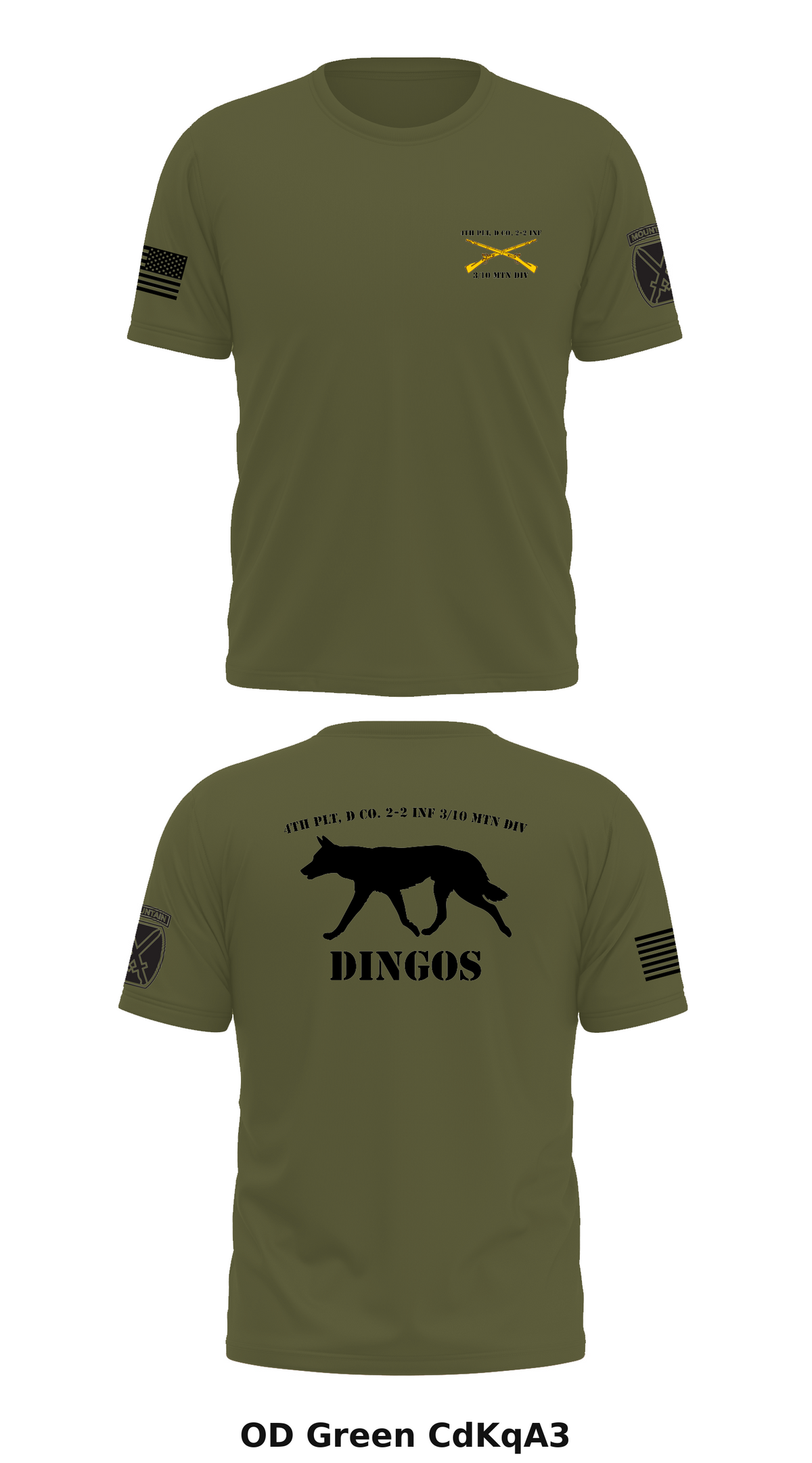4th PLT, D Co. 2-2 INF 3/10 MTN DIV  Store 1 Core Men's SS Performance Tee - CdKqA3