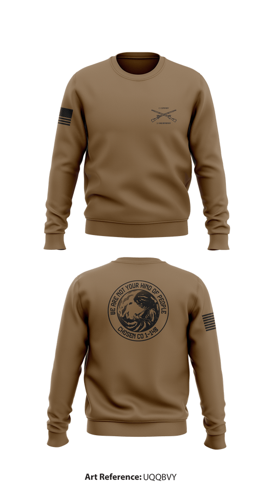 Chosen 1-148 Infantry Store 1 Core Men's Crewneck Performance Sweatshirt - uqqBVy