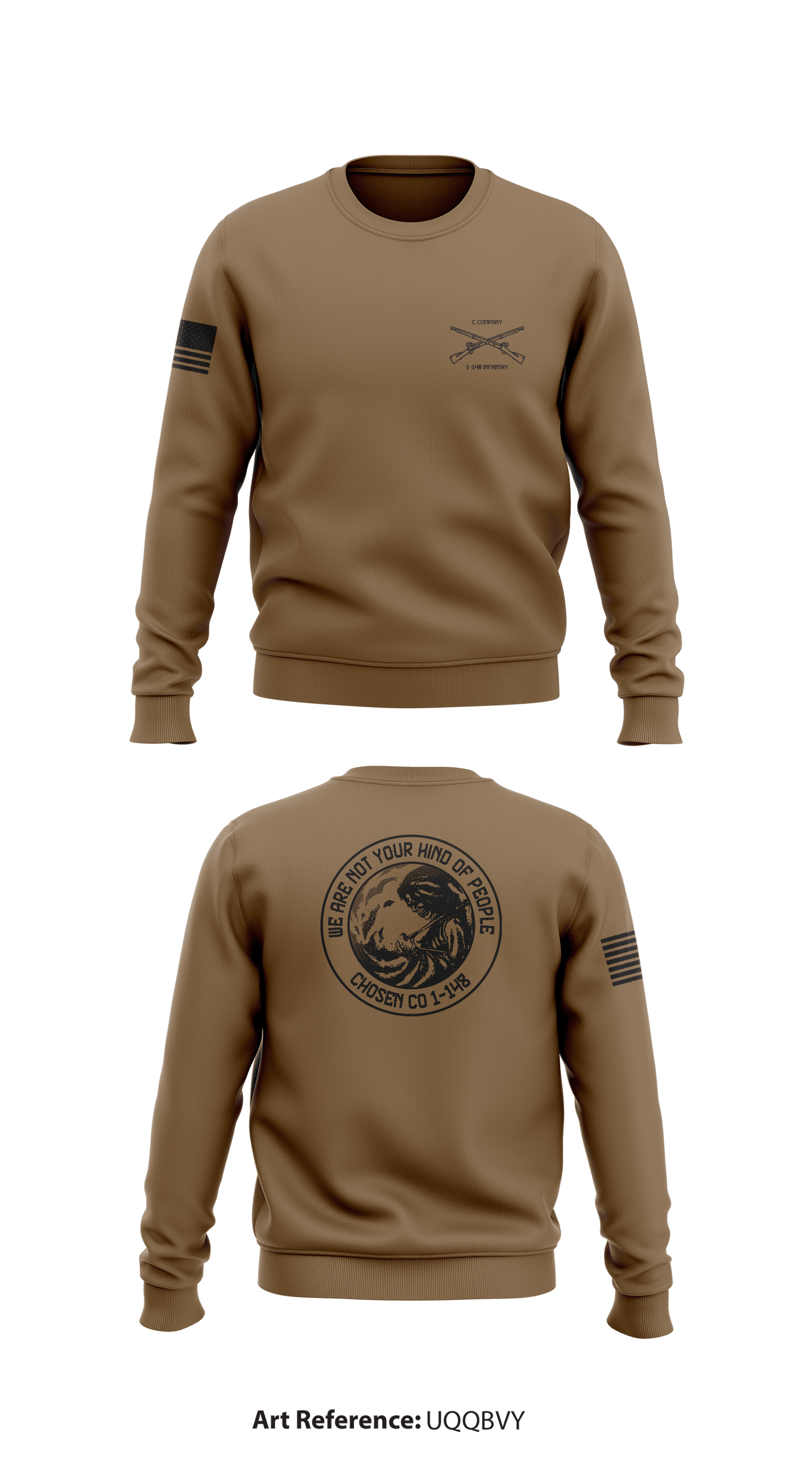 Chosen 1-148 Infantry Store 1 Core Men's Crewneck Performance Sweatshirt - uqqBVy