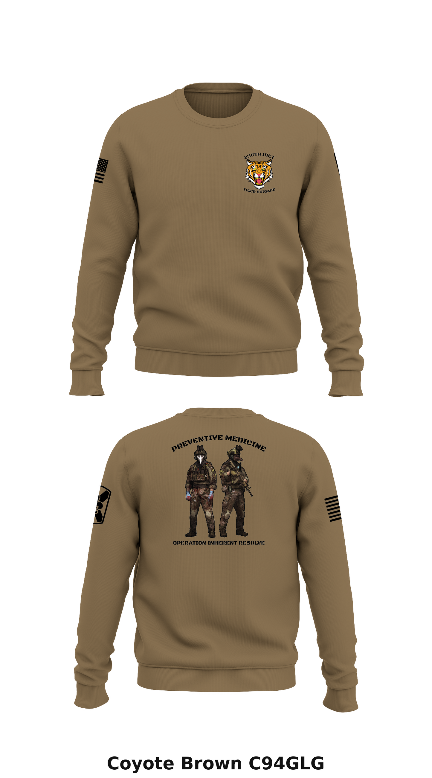 HHC 256th IBCT Store 1 Core Men's Crewneck Performance Sweatshirt - C94GLG
