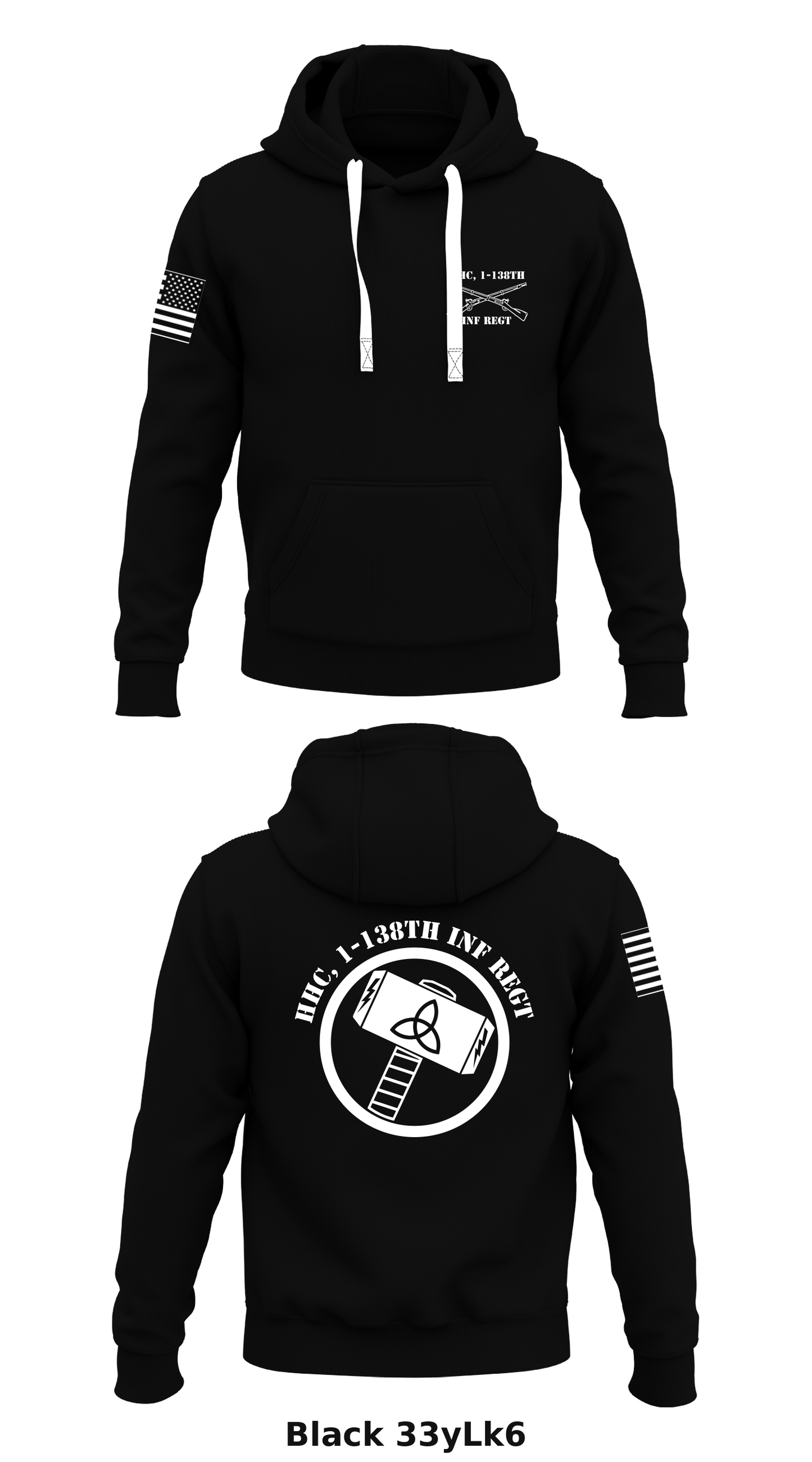 HHC, 1-138th INF REGT  Store 1  Core Men's Hooded Performance Sweatshirt - 33yLk6