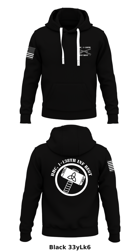 HHC, 1-138th INF REGT  Store 1  Core Men's Hooded Performance Sweatshirt - 33yLk6