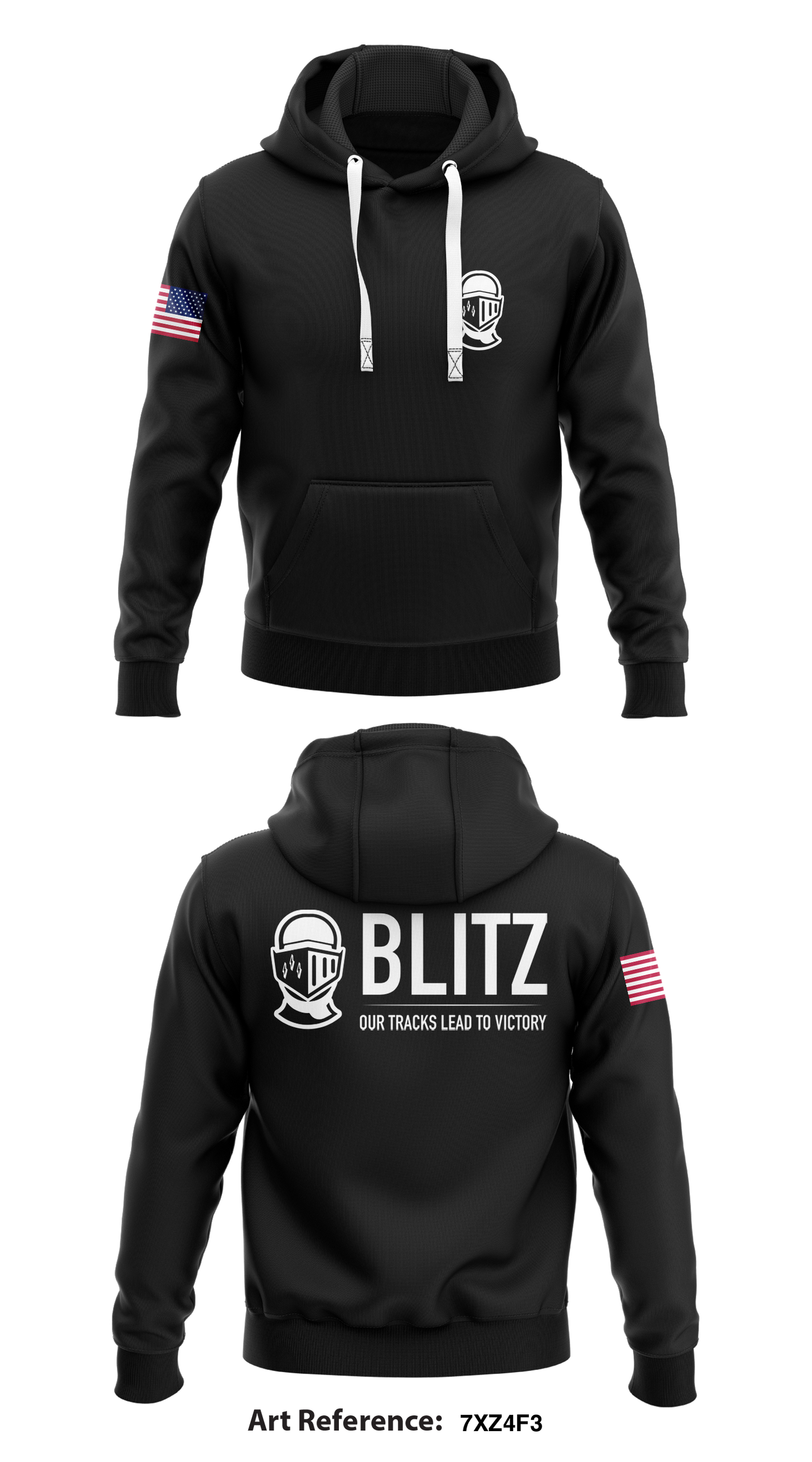 Blitz Company  Core Men's Hooded Performance Sweatshirt - 7xZ4F3