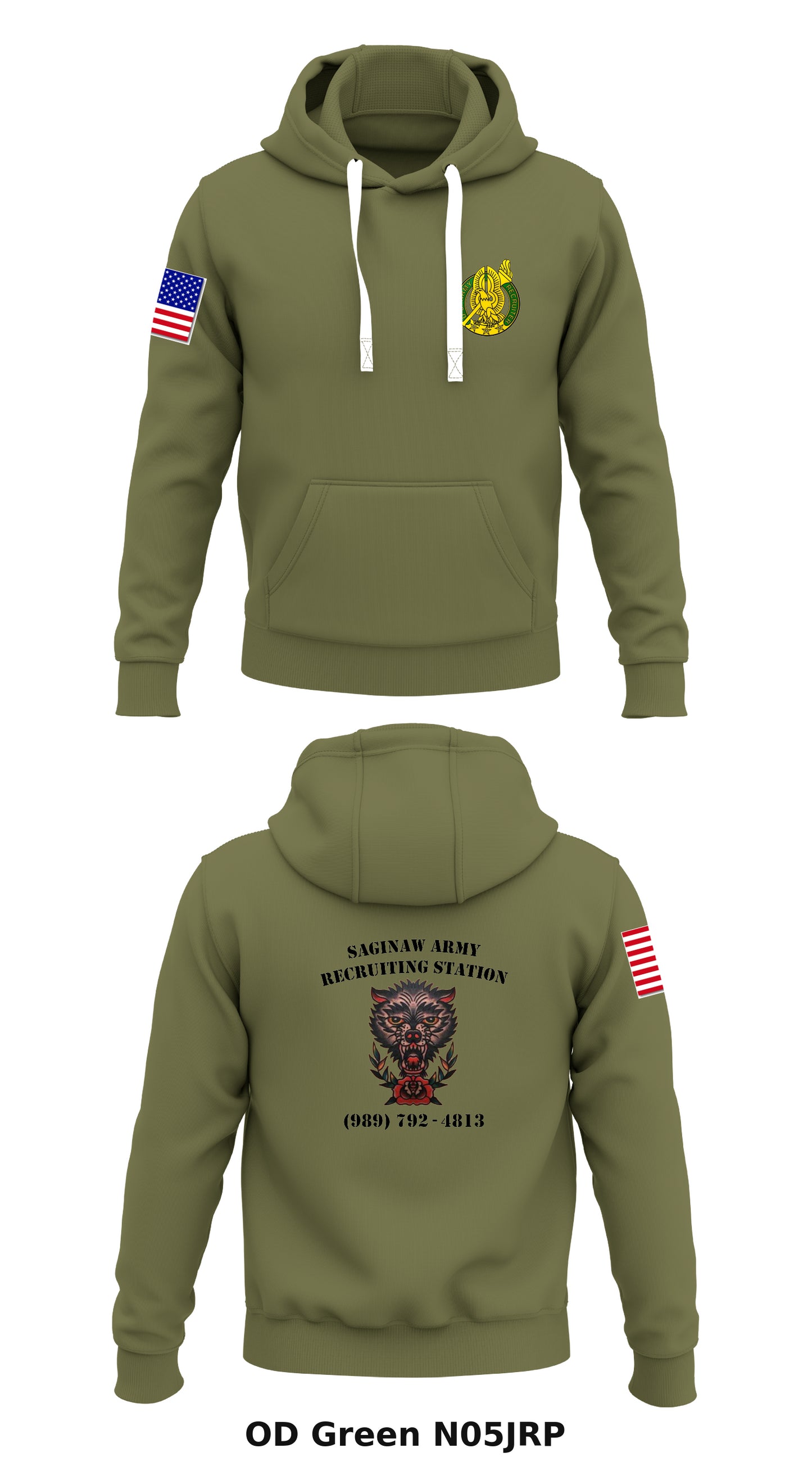 Saginaw Army Recruiting Center Store 1  Core Men's Hooded Performance Sweatshirt - N05JRP