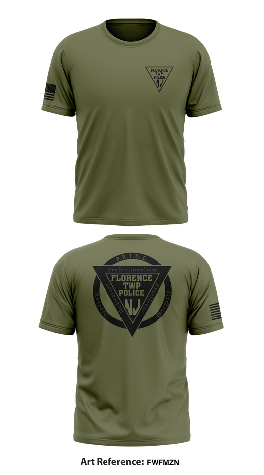 Florence Twp Police Dept Store 1 Core Men's SS Performance Tee - FWfMZn