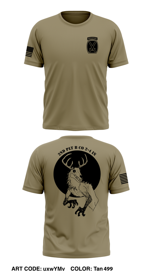 2nd PLT B Co 2-4 IN Store 1 Core Men's SS Performance Tee - uxwYMv