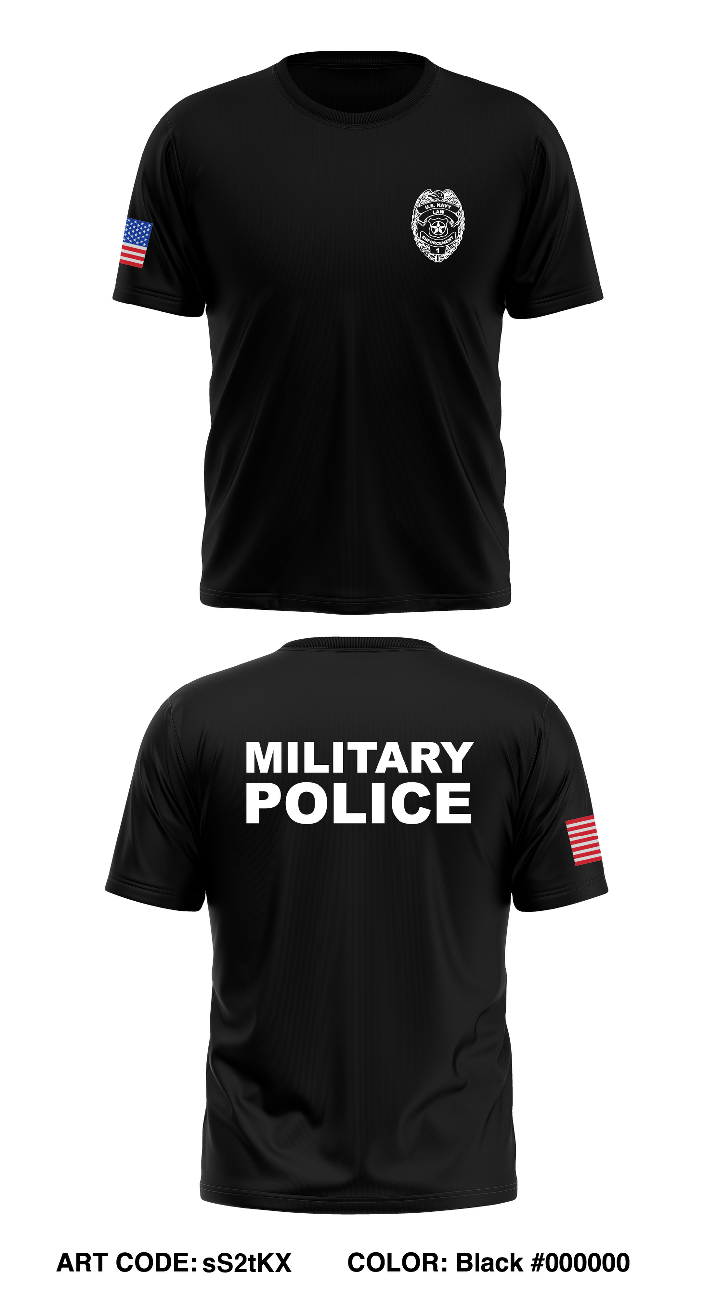 NAVAL STATION NORFOLK POLICE DEPARTMENT STORE 1 Store 2 Core Men's SS Performance Tee - sS2tKX