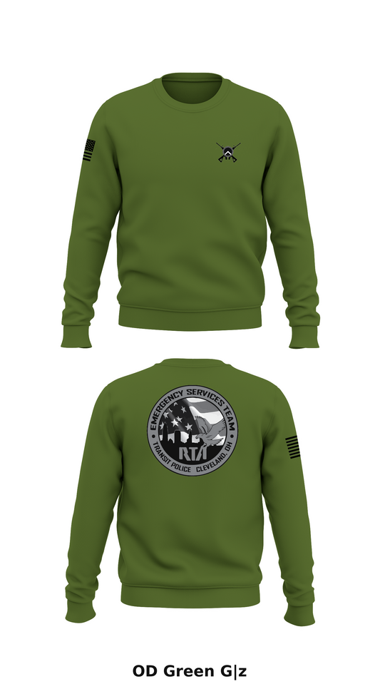 GCRTA Emergency Service Team (EST) Store 1 Core Men's Crewneck Performance Sweatshirt - G|z